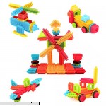 Zooawa [90 Pcs] Building Blocks Set Hedgehog Sensory Soft Stacking Toy Educational Construction Interlocking Bricks for Toddlers & Kids Colorful  B077MBV2MW